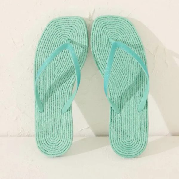 Chancletas Metededos Verde Aqua