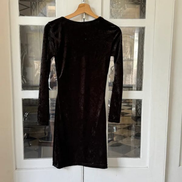 Vestido de  terciopelo negro