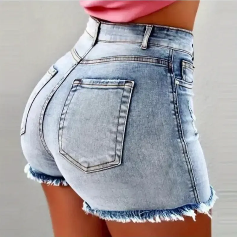 Short de mezclilla cintura alta