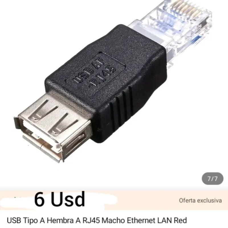 Usb hembra a Lan