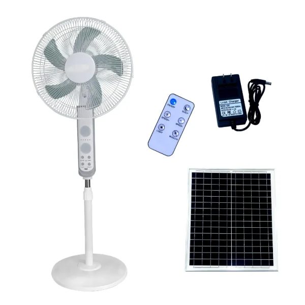 Ventilador de Pie Solar con Altavoz