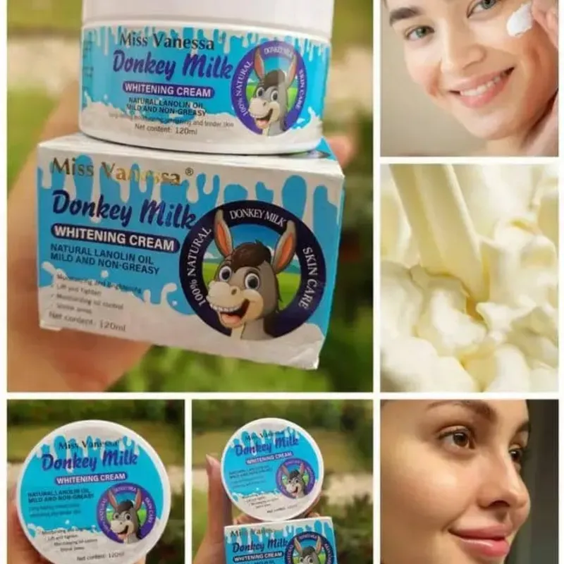 Crema blanquedora de leche de burra