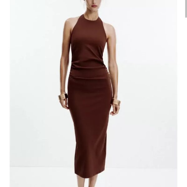 Vestido Halter Drapeado ZARA