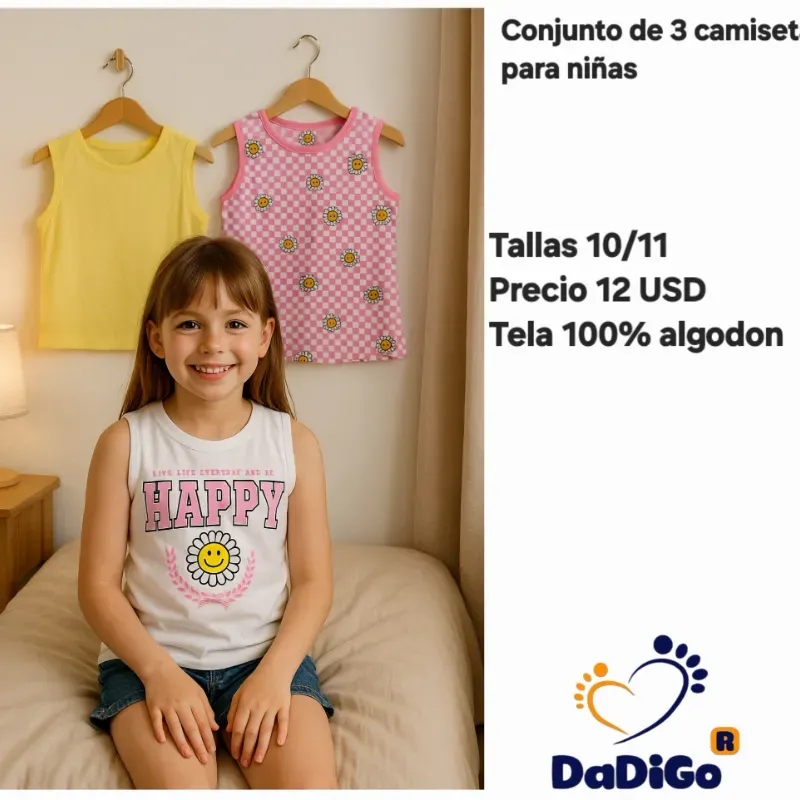 Conjunto de camisetas para niñas 6