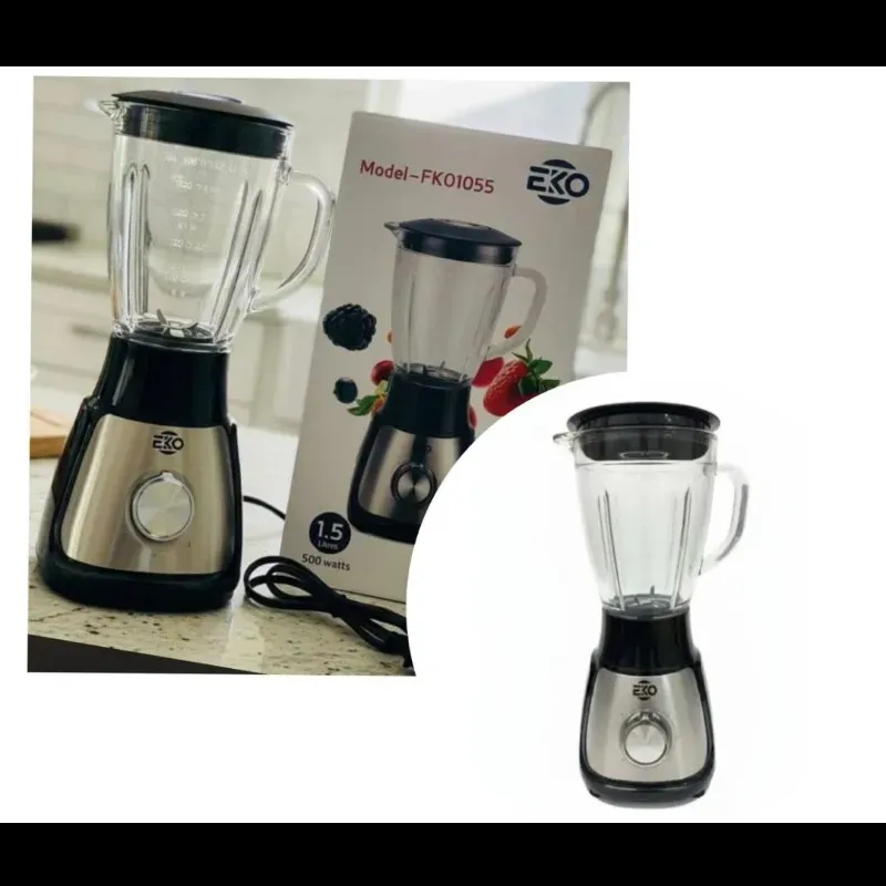 Batidora con baso de cristal