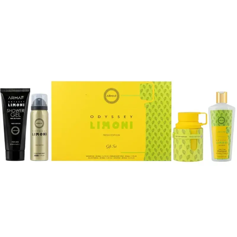Set Odyssey Limoni Fresh Edition Eau De Parfum 100 ml   3-4 f oz Unisex de Armaf