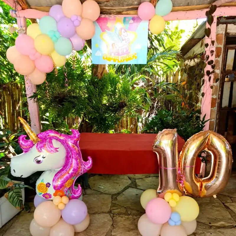 Decoración temática unicornio 