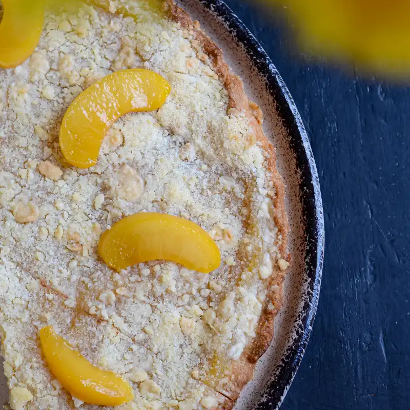 Crumble de melocotón