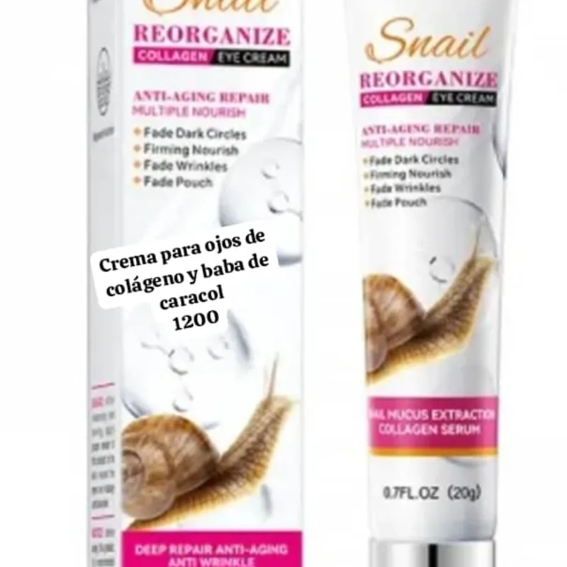 Contorno de ojos de baba de caracol y colágeno