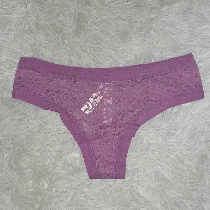 Victoria's Secret tanga de encaje morado