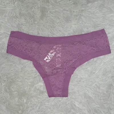 Victoria's Secret tanga de encaje morado