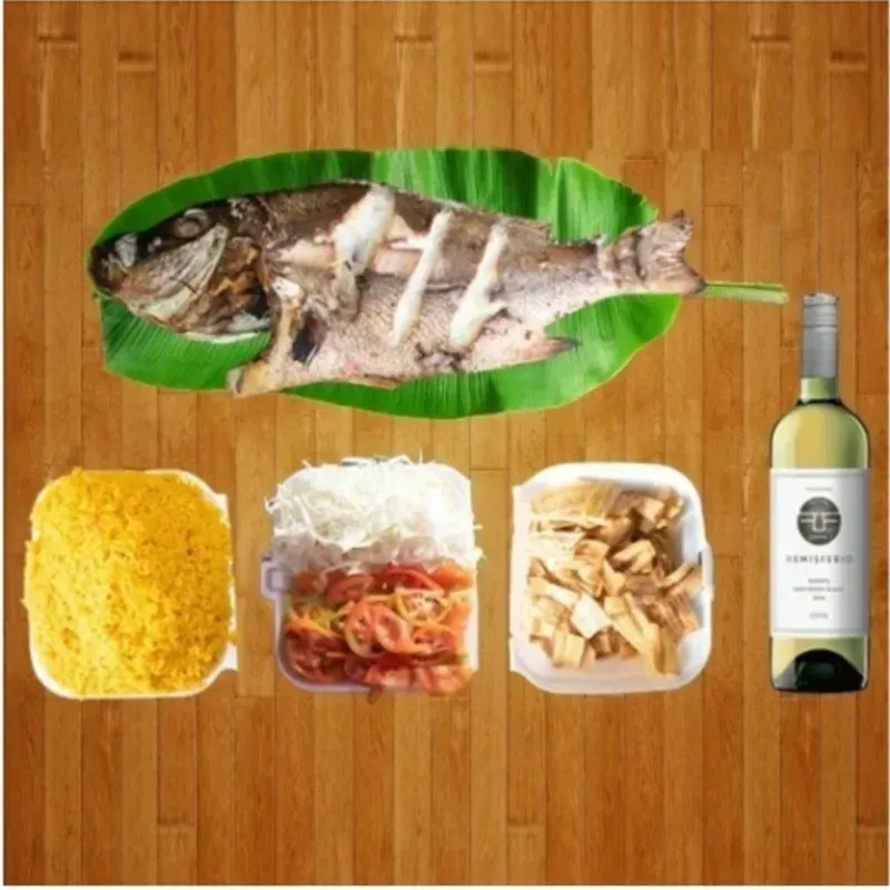 Combo de (Pargo o Cubera) asado para 3 personas