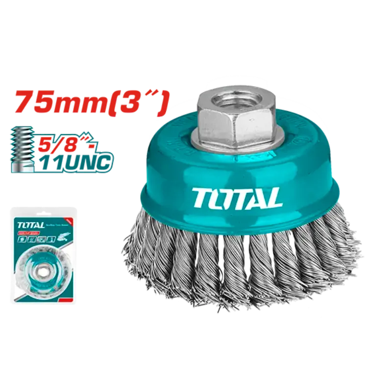 Cepillo de copa de alambre