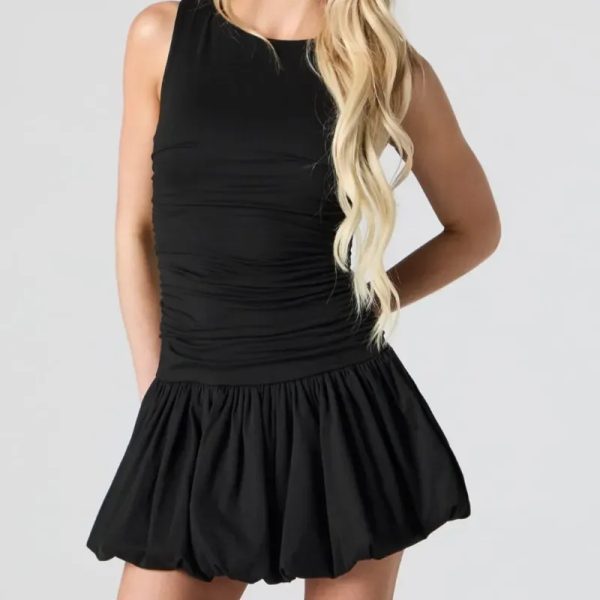 Vestido negro bombache