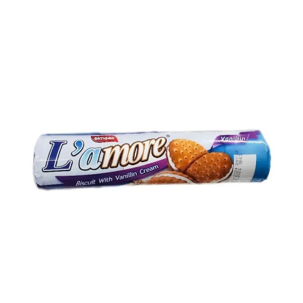 Galletas sádwich con crema sabor vainilla L'amore