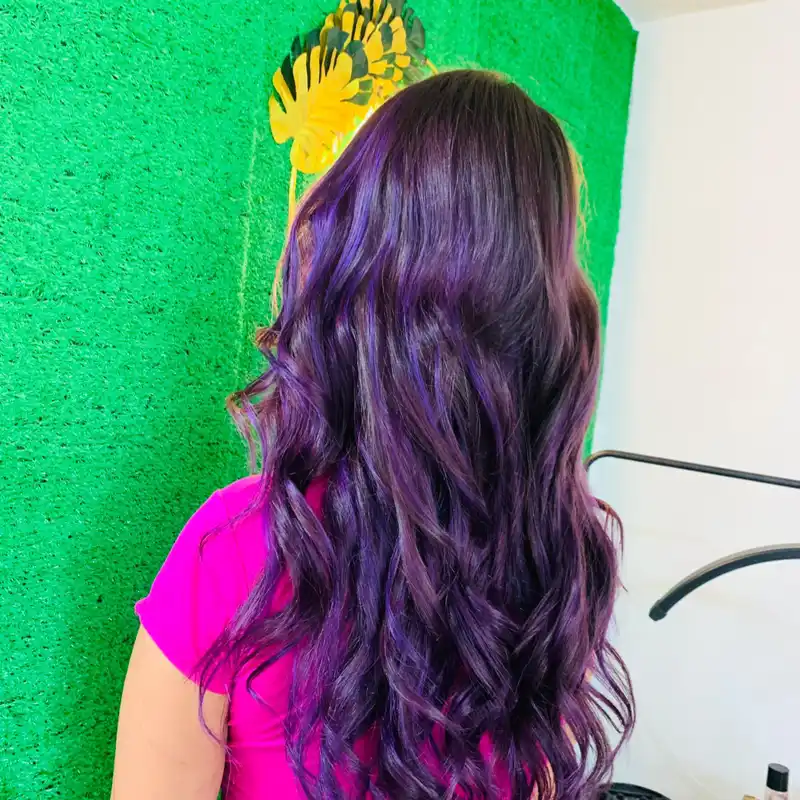 Balayage con efectos de color