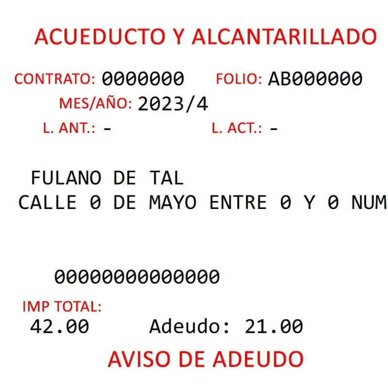 Ticket Empresa de Acueducto y Alcantarillado (1/4)