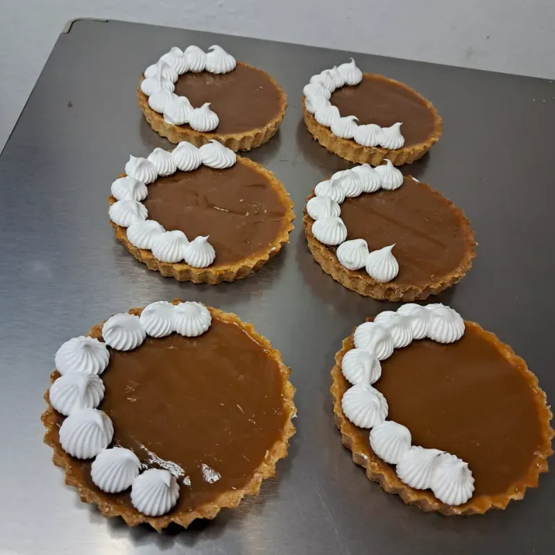 Mini tarta de dulce de leche