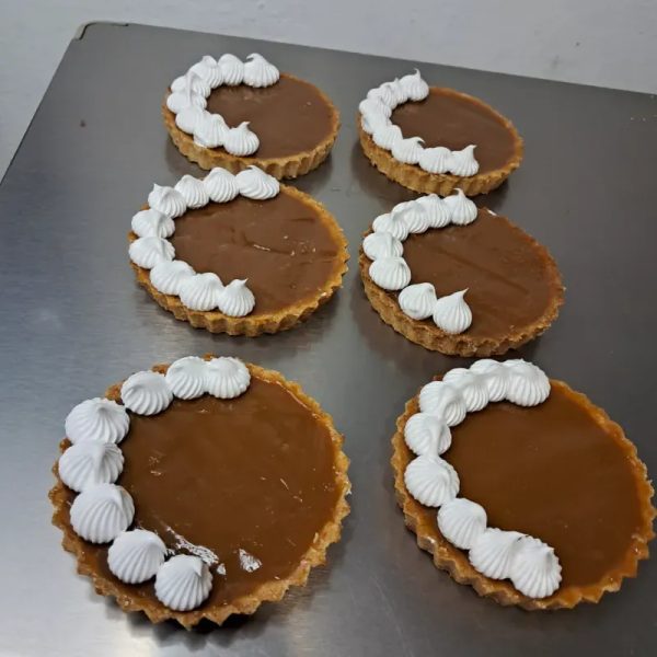Mini tarta de dulce de leche