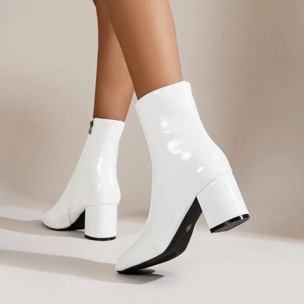 Botas de tacón blancas