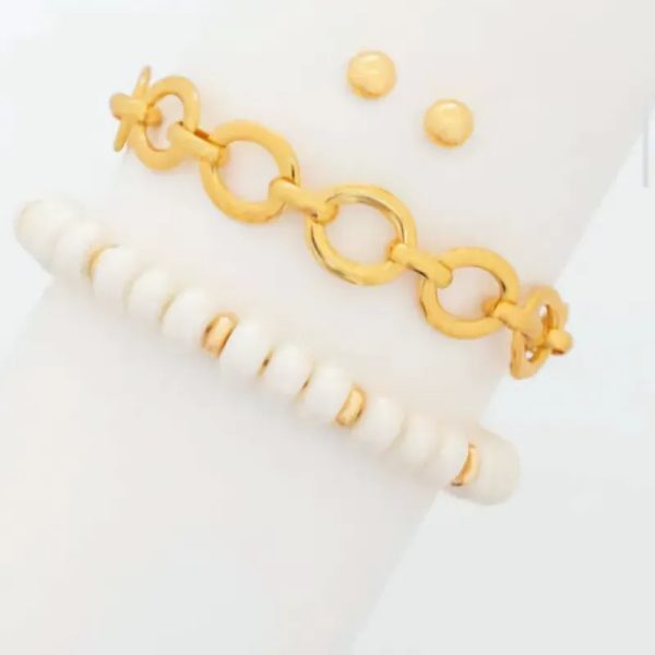 Set pulseras nacar + aretes