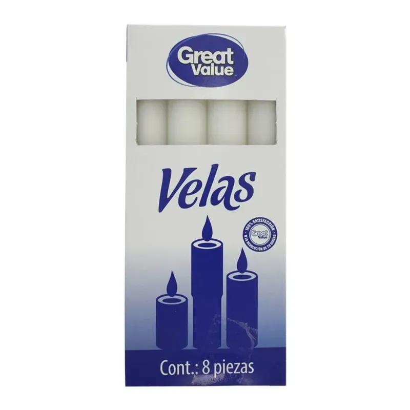 Velas blancas Great Value