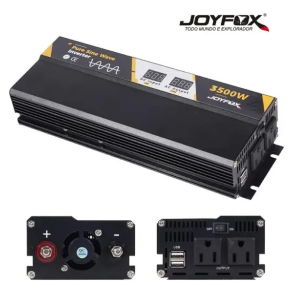 INVERSOR DE ONDA PURA 3500W + CARGADOR 12V - 110V
