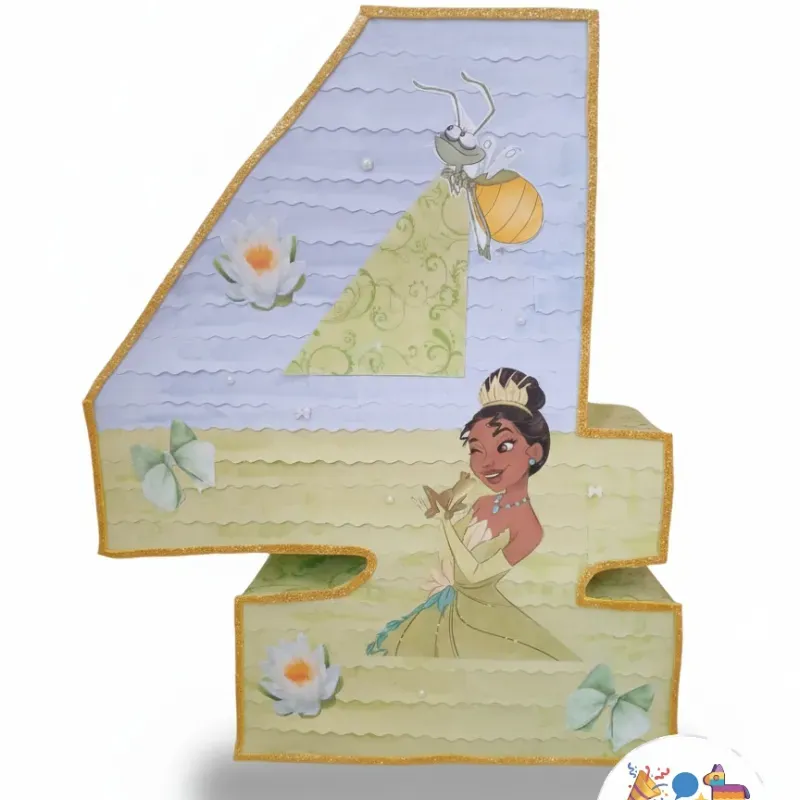 Piñata de número cuatro de la PrincesaTiana