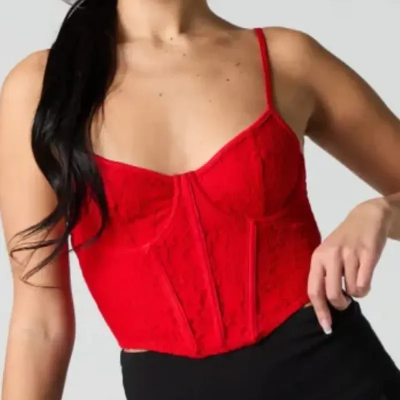 Corset rojo ajustable