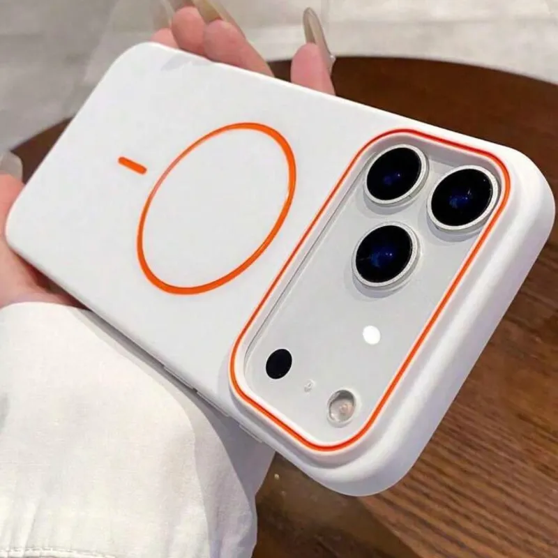 Cover blanco con detalles naranjas