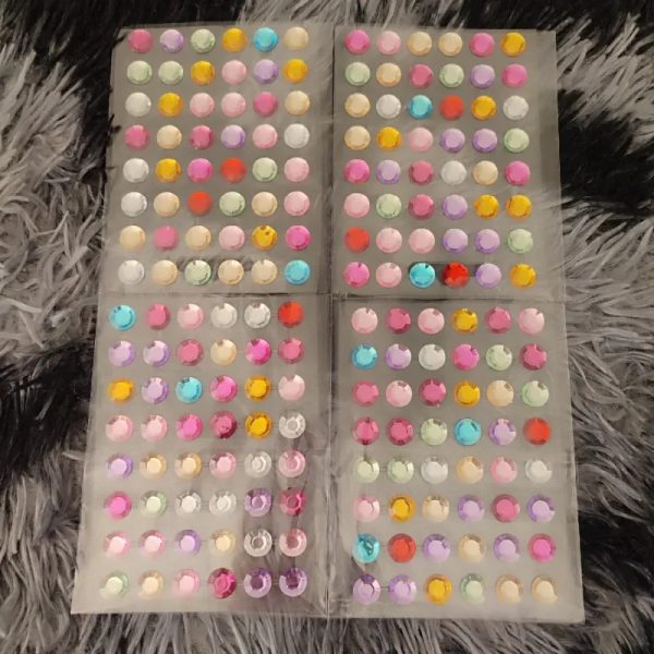 Stickers varios colores medias perlas grandes