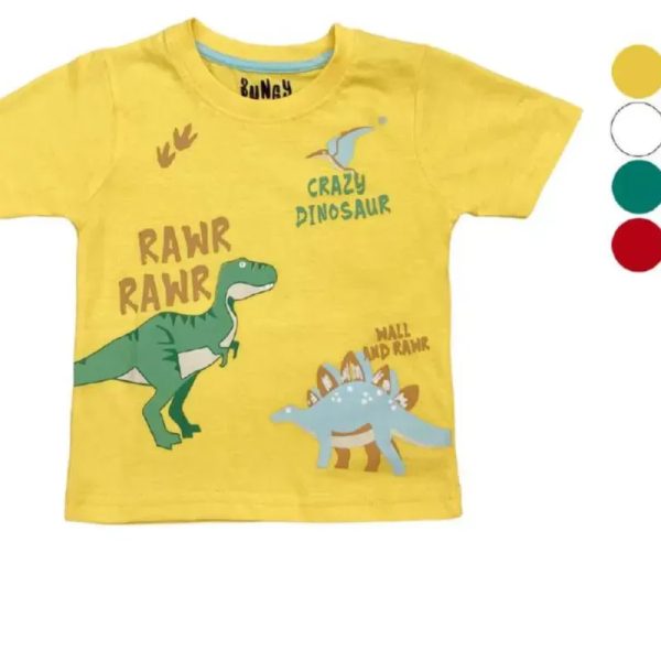 Camiseta Infantil Temática Dinosaurio