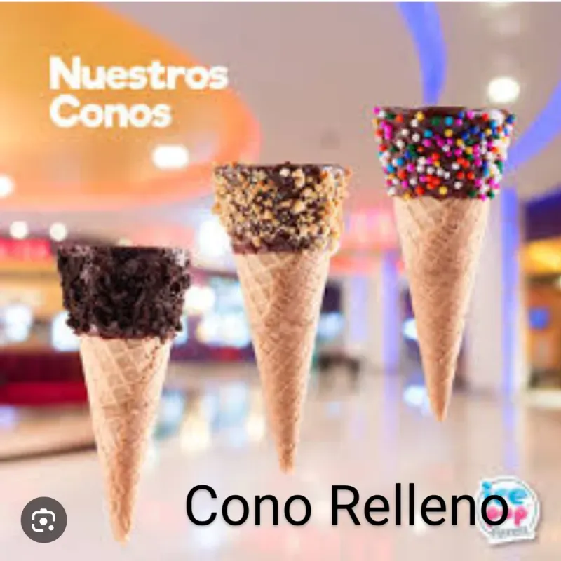 Conos rellenos de helado