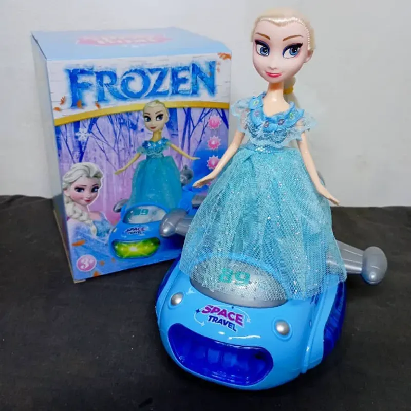 ❄️Elsa de Frozen sobre bote espacial. 
