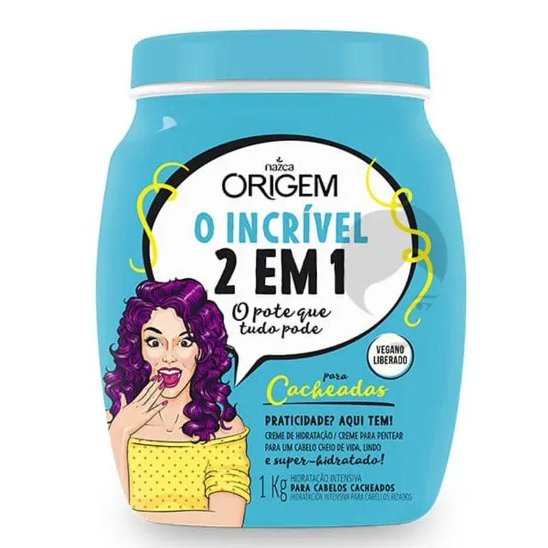 Crema 2 en 1 Para  Cabellos Crespos 1kg