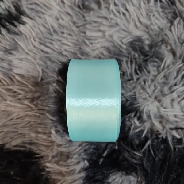 Cinta satín 4cm azul clara