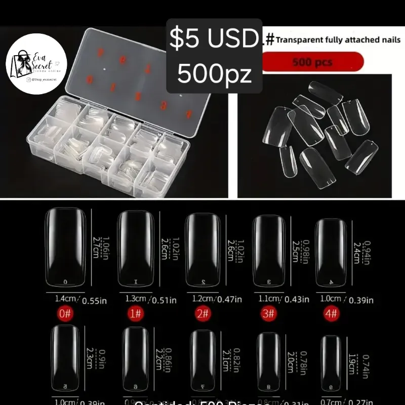Set 500pz tips para uñas soft