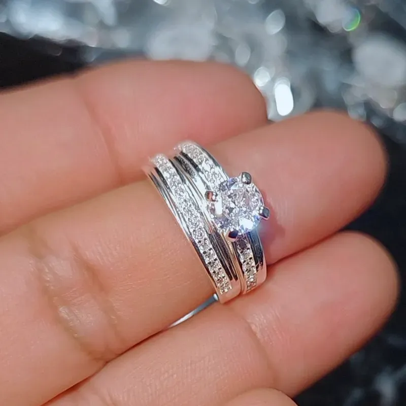 Anillos de compromiso en plata 925.