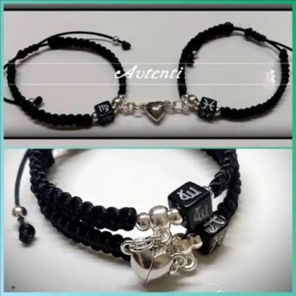 Pareja de signos con corazón imantado