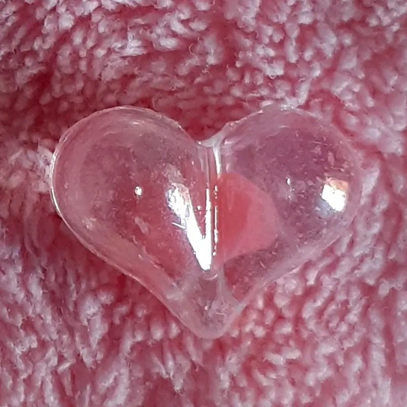 Corazón mediano ancho centro naranja