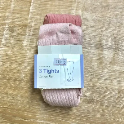 Medias pantys se canalé color rosado