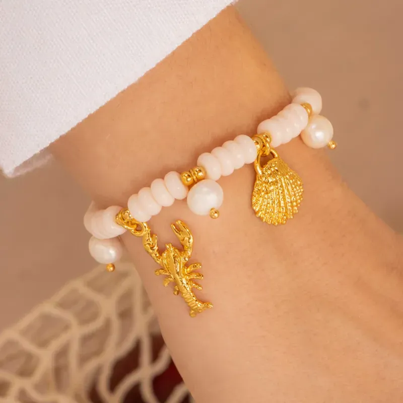 Pulsera Perla Verano + Aretes