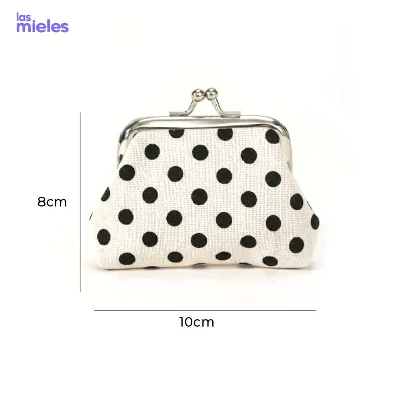 Monedero estampado de lunares