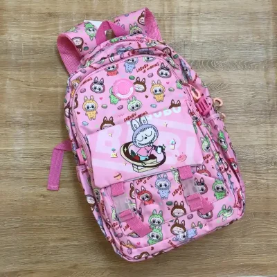 Mochila Labubu color rosado