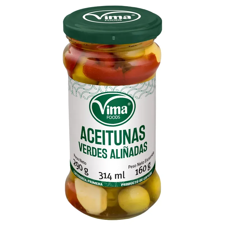 ACEITUNA ALIÑADA, 314 ML, C/24 UND 1000080 PRECIO 1.66