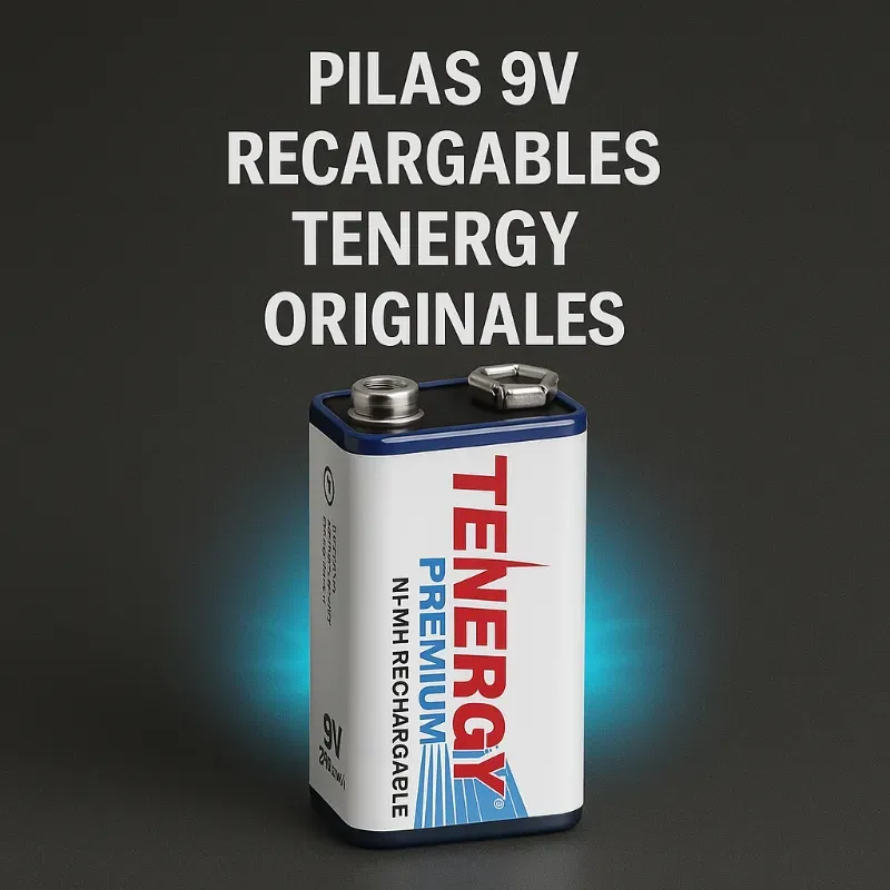  Pila Recargable 9V TENERGY ORIGINALES (1 Unidad)