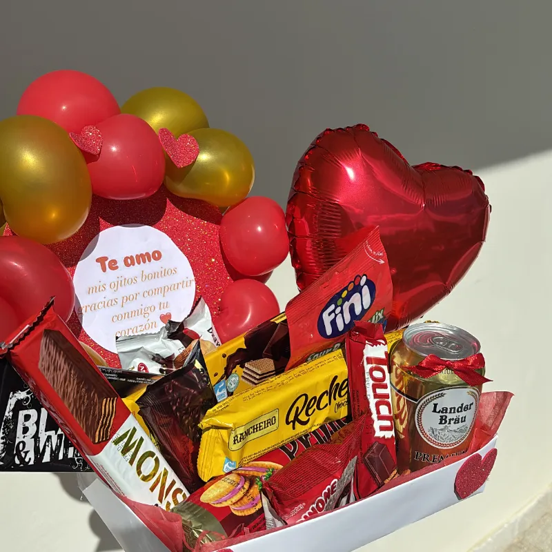 Cajita globos+ chuches