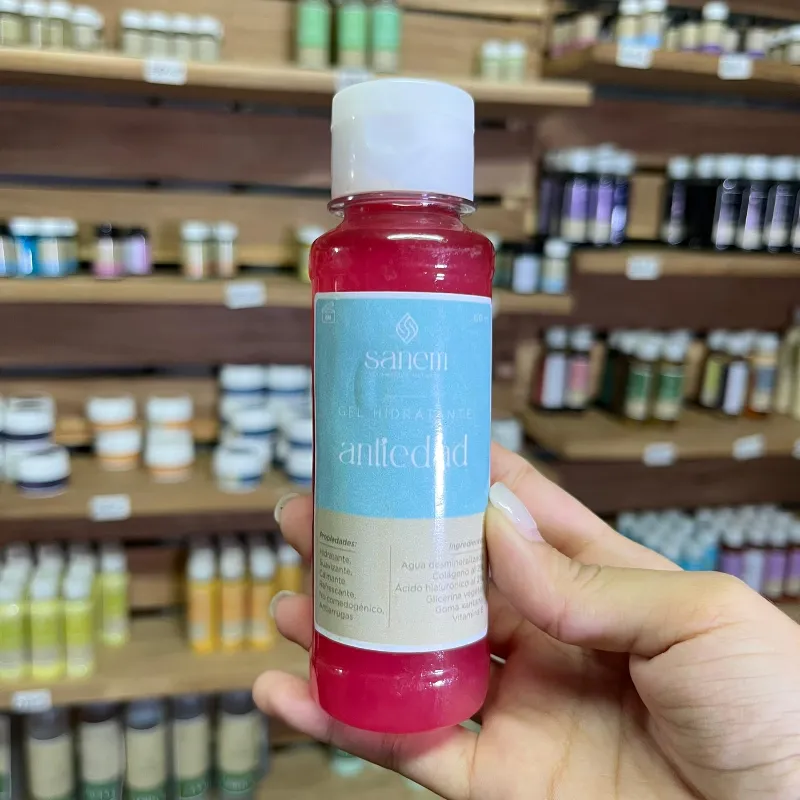 Gel hidratante de colágeno, ácido hialurónico y aloe vera,