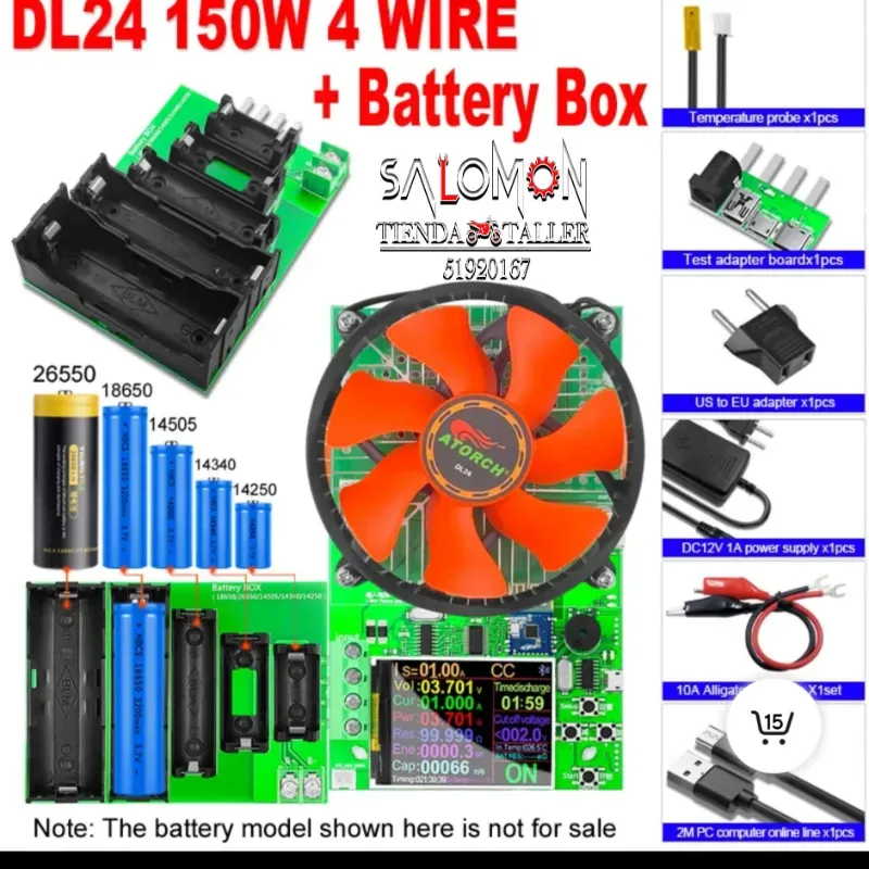 Tester de fuente de Bateria