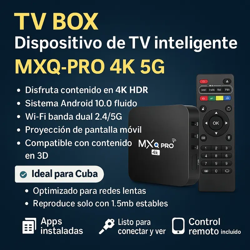  TV Box MXQ-PRO 4K 5G – Dispositivo de TV inteligente 